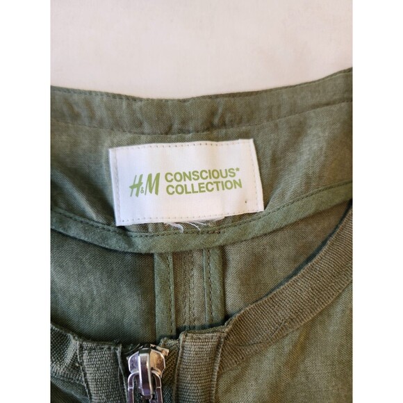 H&M Olive Beaded Utility Jacket - Medium - Picture 5 of 9
